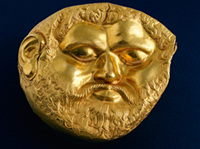 《トラキア王の黄金のマスク》紀元前5世紀前半の写真