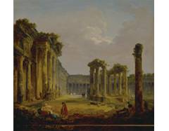 ユベール・ロベール《 ユピテル神殿，ナポリ近郊ポッツオーリ》の画像