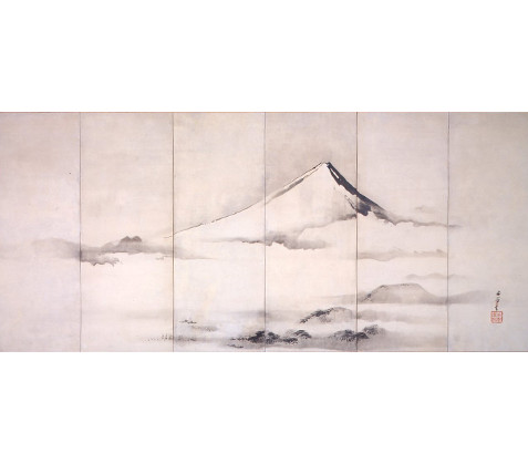 画像：谷文晁《富士山図屏風》1835（天保6）年