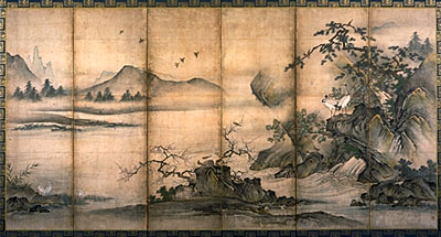 四季の図 銘：春芳 四季の図 銘：春芳