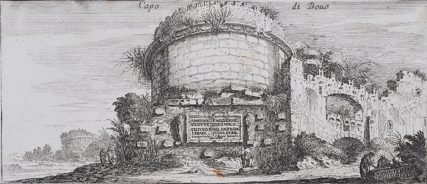 古今のローマの景観（12点組）より「カエキリア・メテッラの墓」