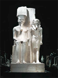 《アメン神とツタンカーメン王の像》の画像