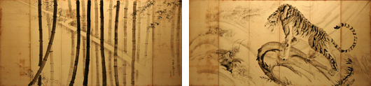 裏：龍虎墨竹図の画像
