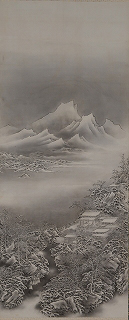 雪景山水図の画像