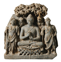 仏三尊像の石像