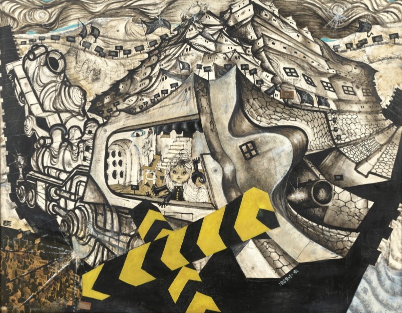 画像：中村宏《蜂起せよ少女》　1959年