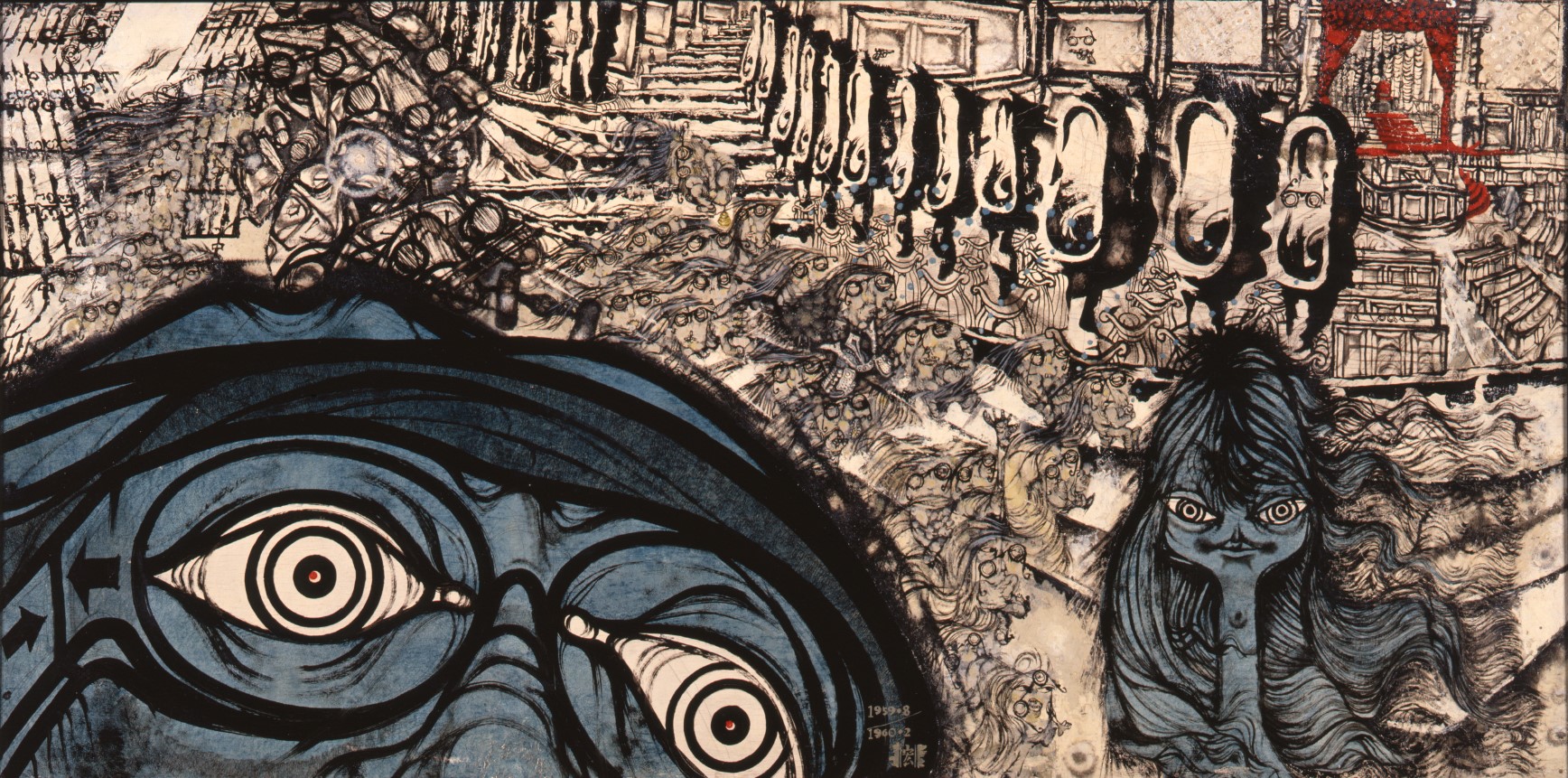 画像：中村宏《階段にて》　1959-60年