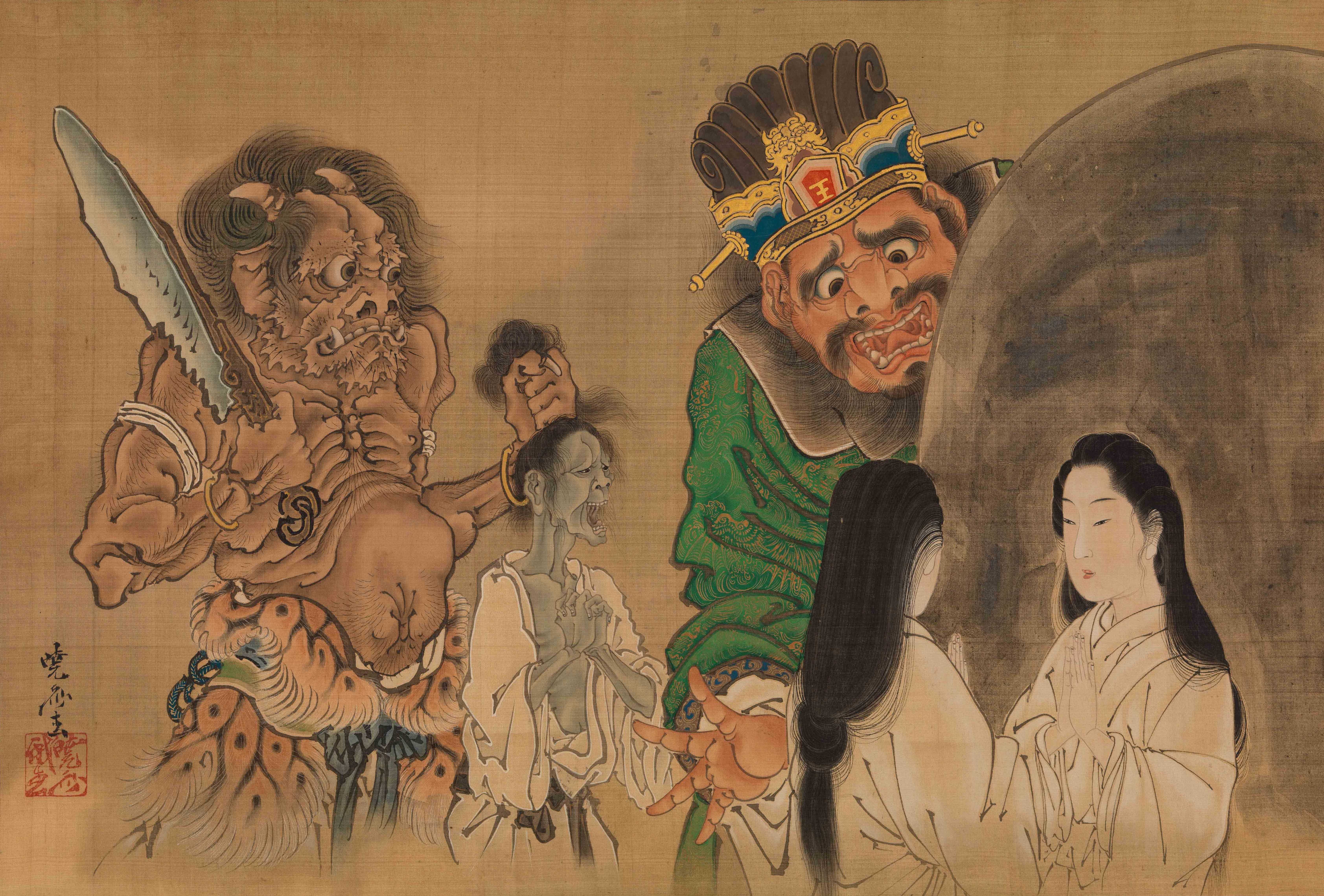 画像：河鍋暁斎《閻魔大王浄玻璃鏡図》 明治4～22年(1871–89)(明治20年/1887か) Photo: Ken Adlard