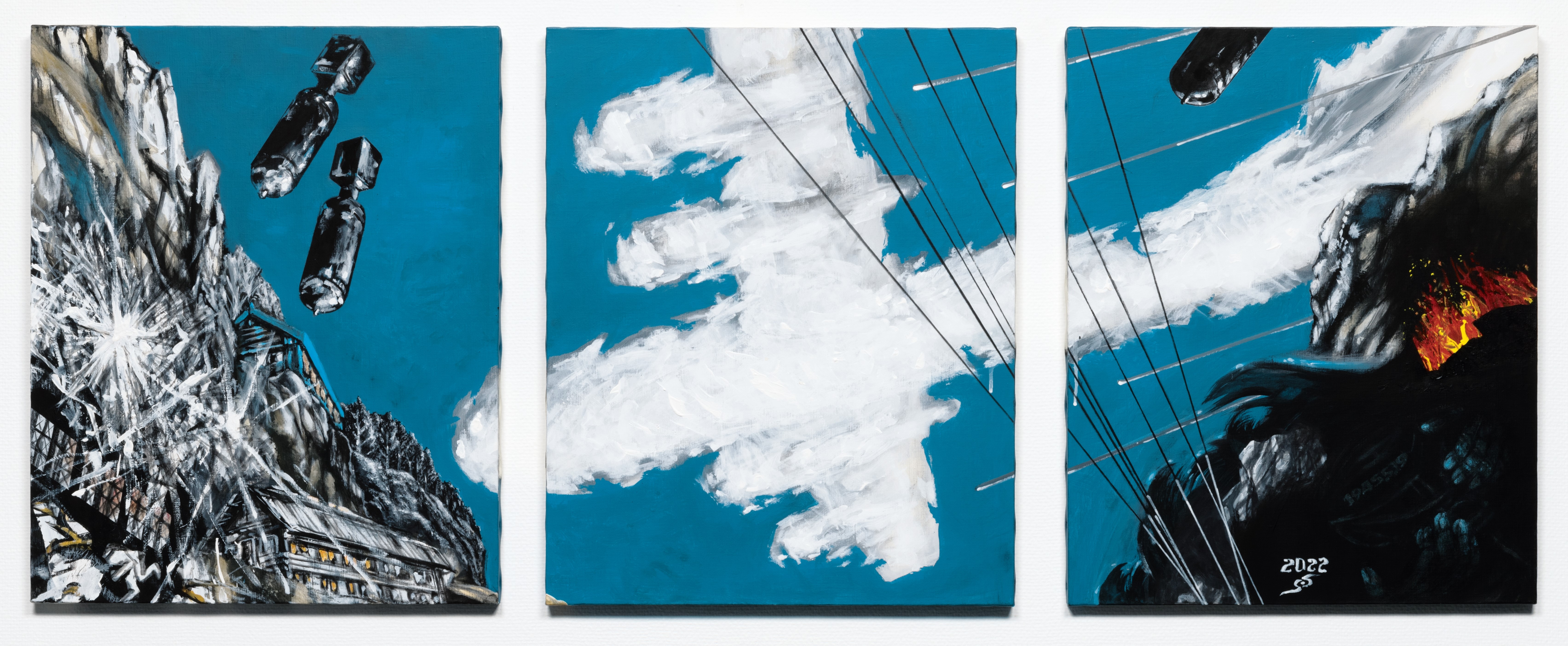 画像：中村宏《空襲1945》　2022年