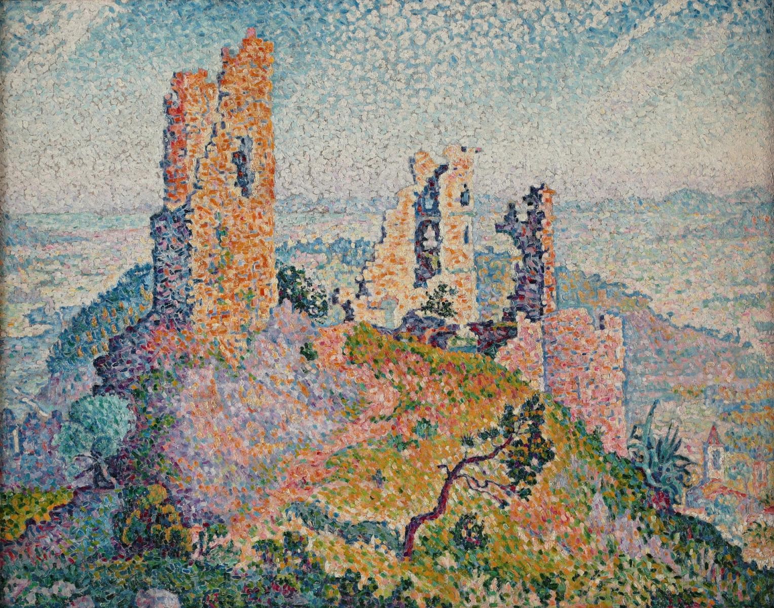 画像：ポール・シニャック<br>《サン=トロぺ、グリモーの古城》<br>1899年