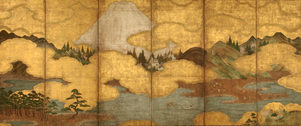 画像：≪富士三保松原図屏風≫　（右隻）　16世紀後半