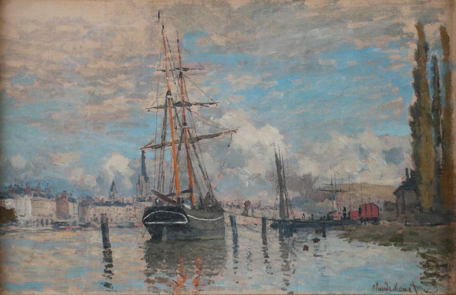 画像：クロード・モネ<br>《ルーアンのセーヌ川》<br>1872年